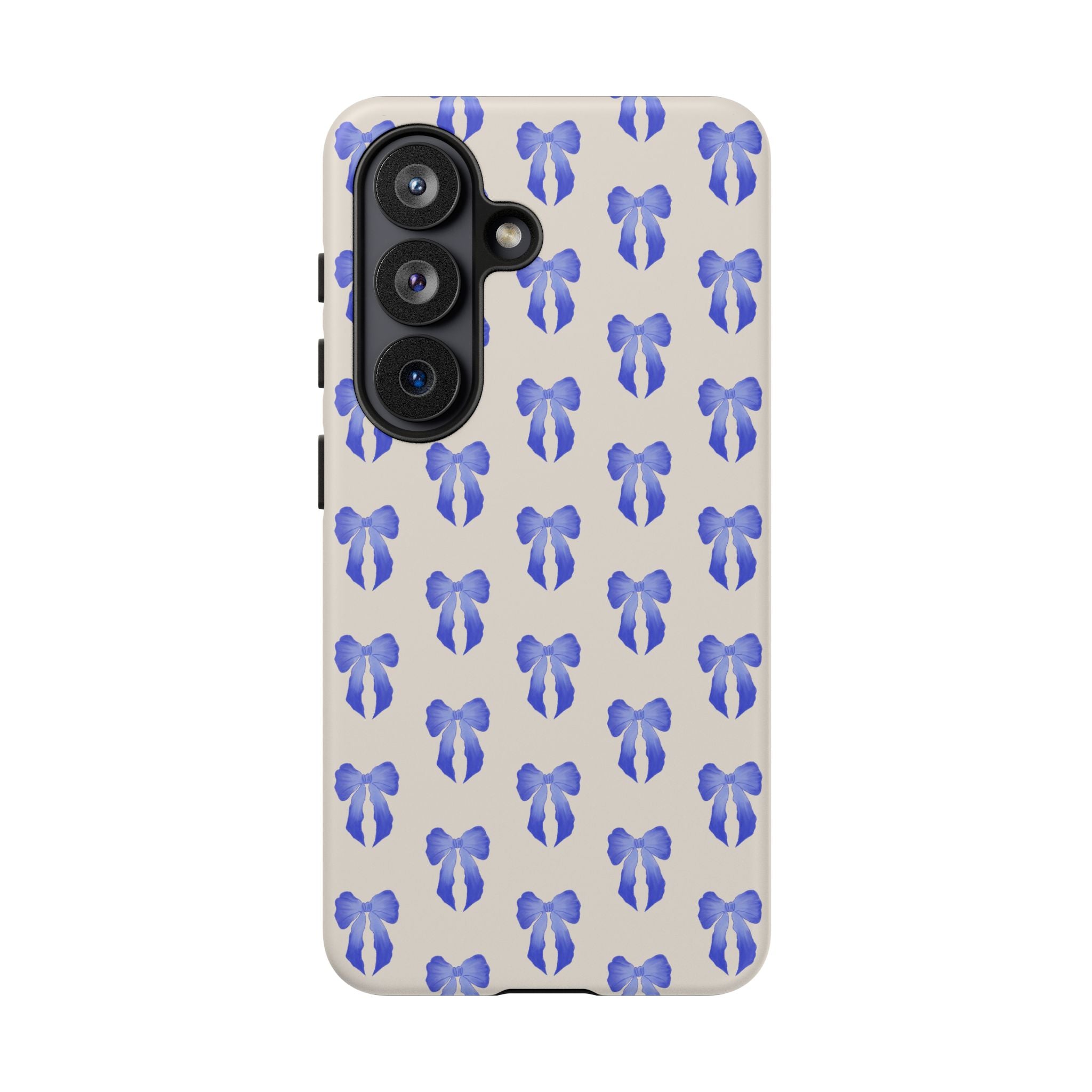 Blue Watercolor Bow Pattern Tough Phone Case