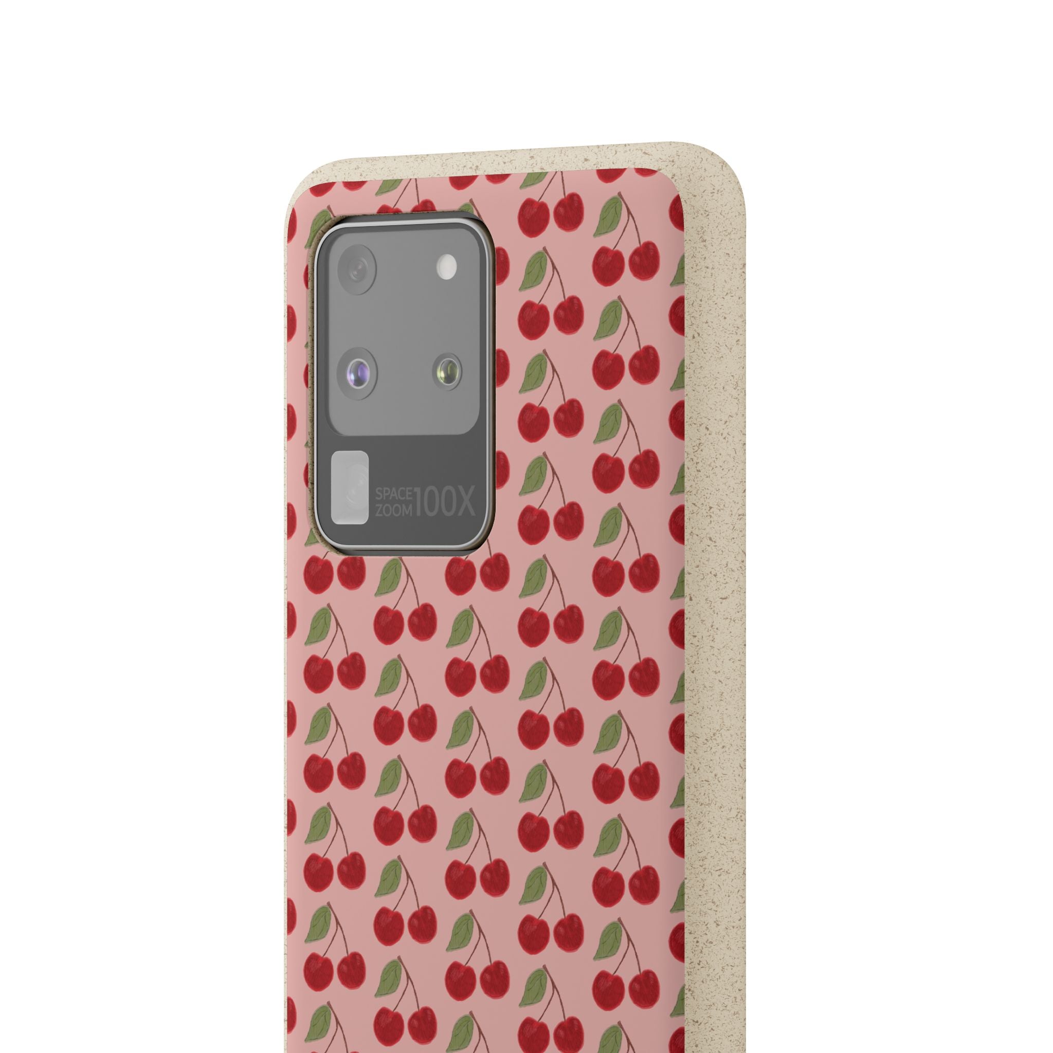 Biodegradable Cherry Pattern Phone Case