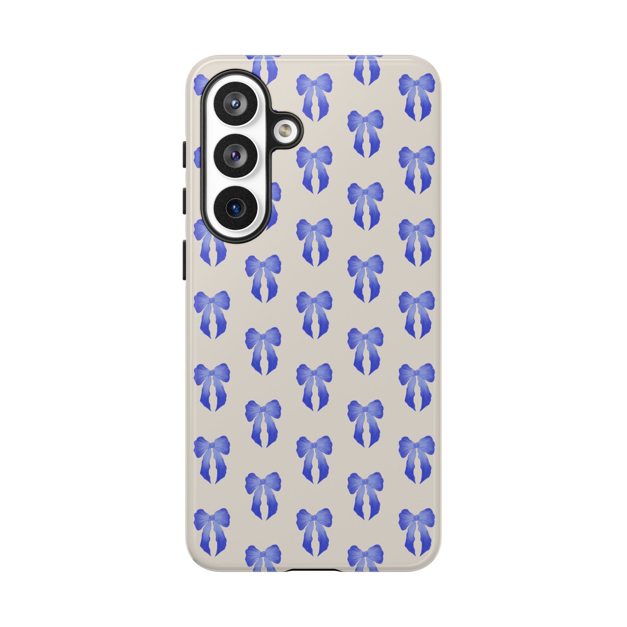 Blue Watercolor Bow Pattern Tough Phone Case