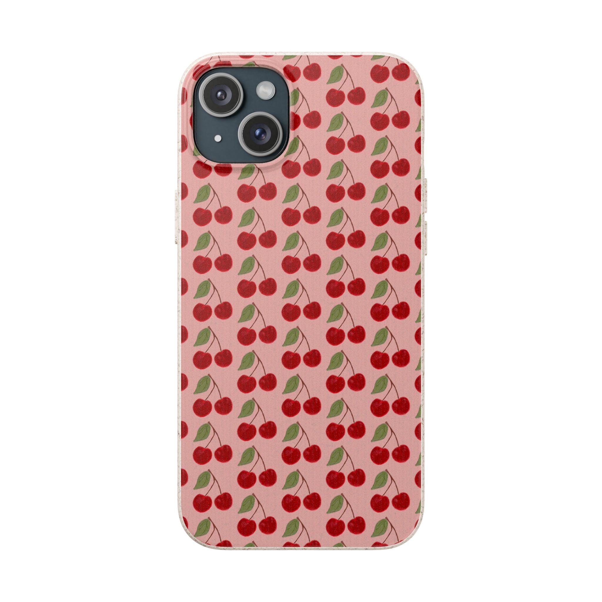 Biodegradable Cherry Pattern Phone Case