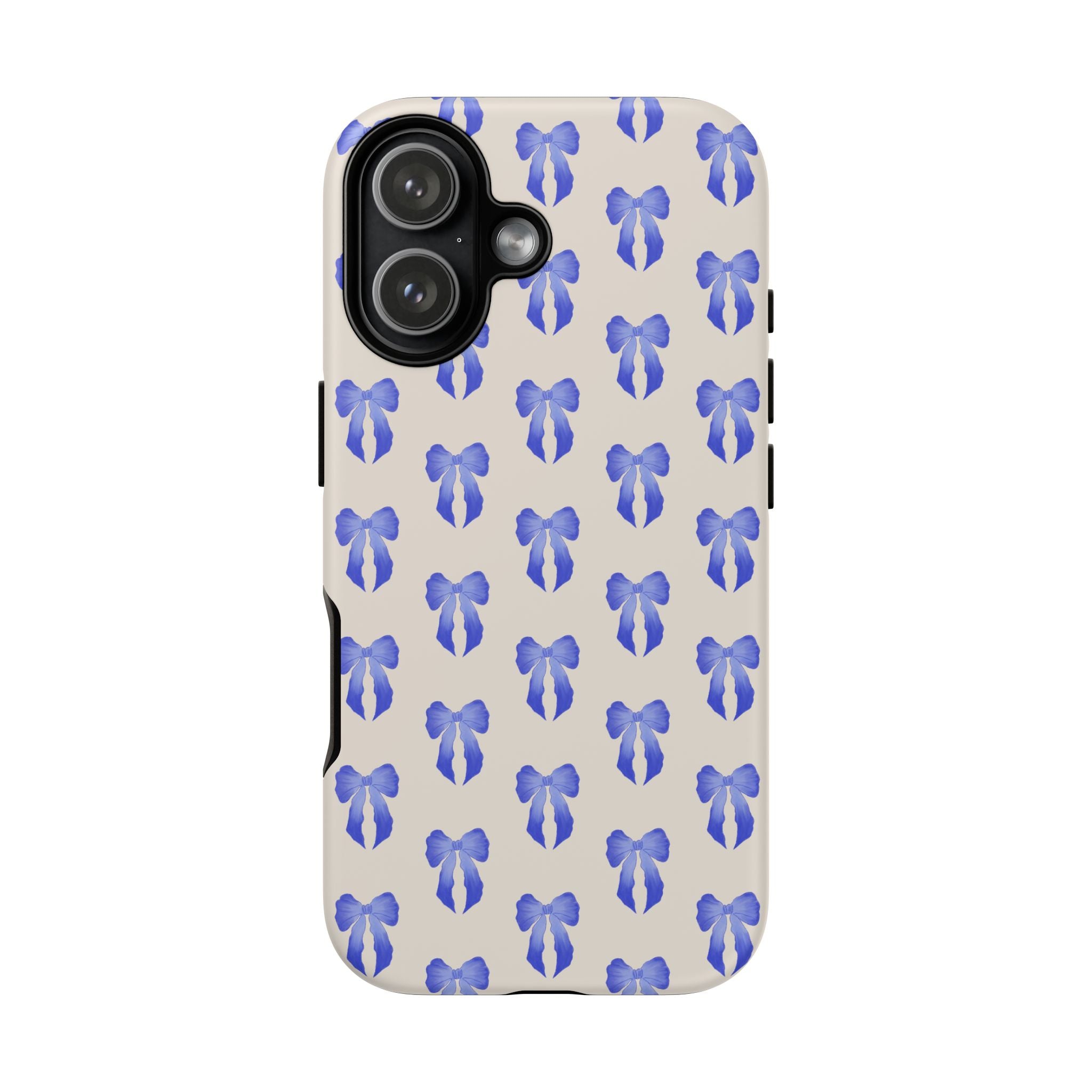 Blue Watercolor Bow Pattern Tough Phone Case