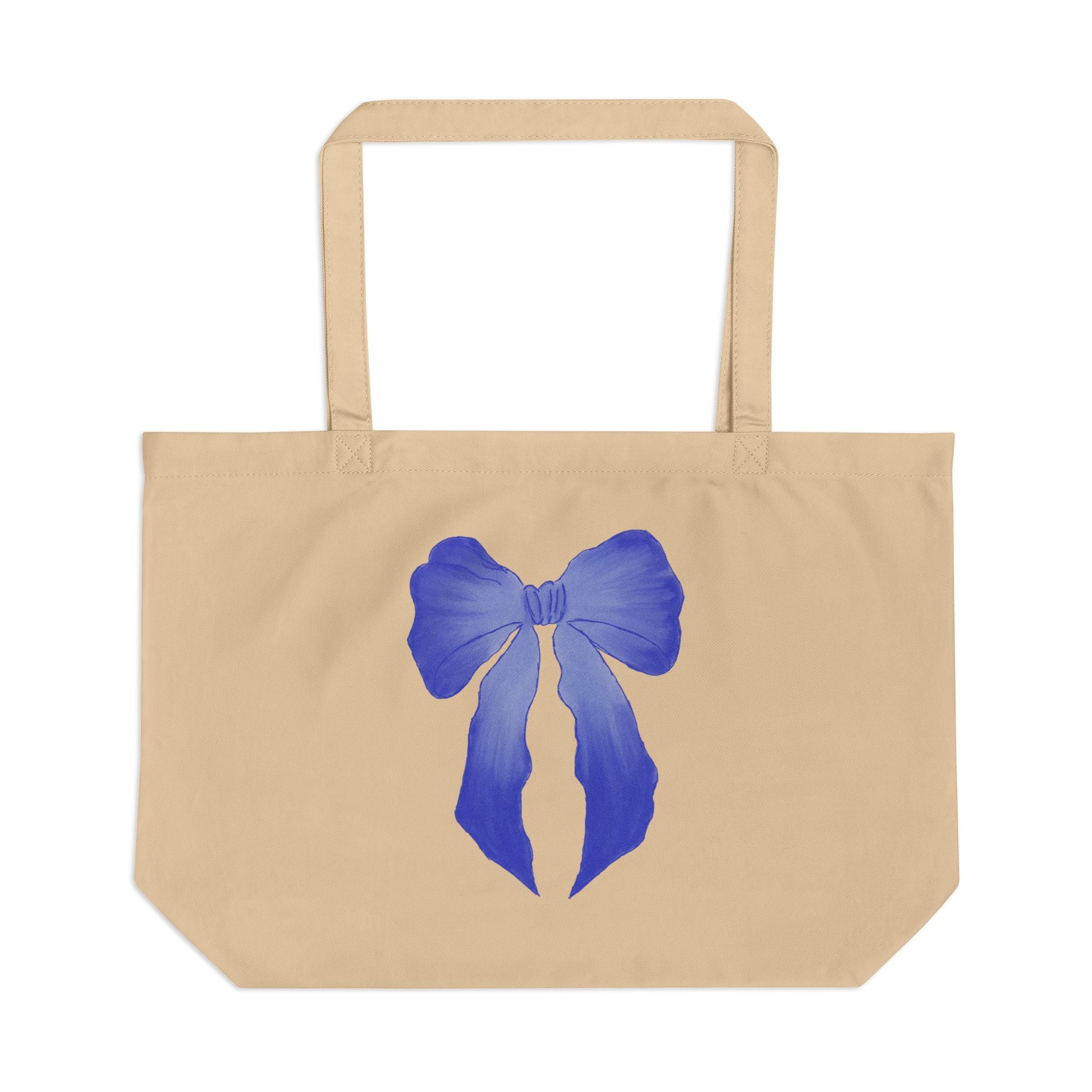 Blue Ribbon Tote Bag — Large Eco Grocery & Market Tote