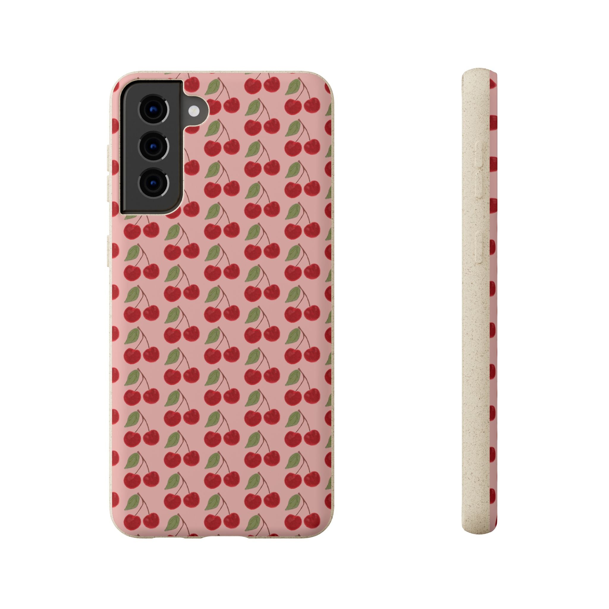 Biodegradable Cherry Pattern Phone Case