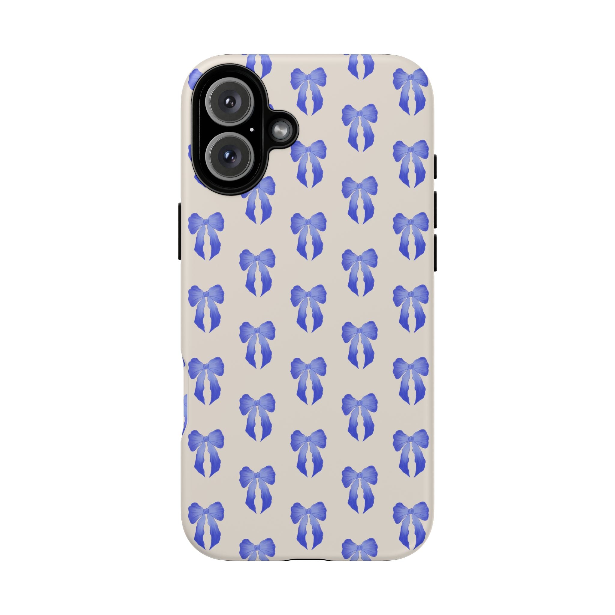 Blue Watercolor Bow Pattern Tough Phone Case