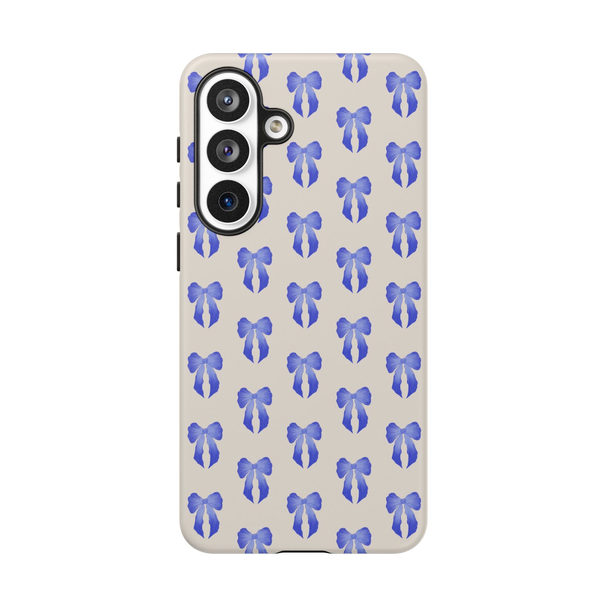 Blue Watercolor Bow Pattern Tough Phone Case