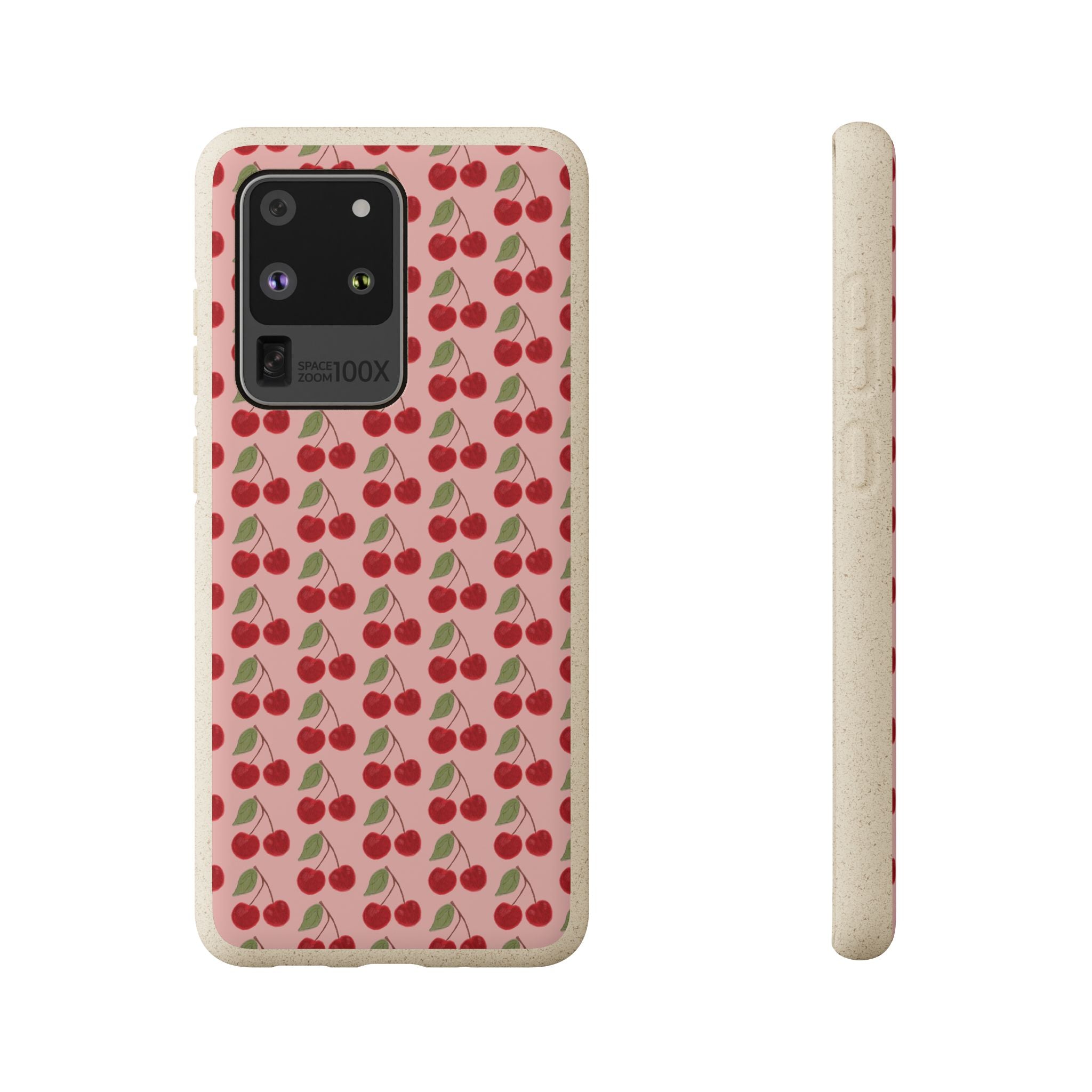 Biodegradable Cherry Pattern Phone Case